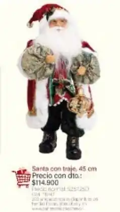 Panamericana Santa con traje, 45 cm oferta