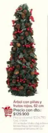 Panamericana Árbol con piñas y frutos rojos oferta