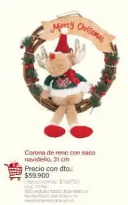 Panamericana Corona - de reno con saco navideño oferta