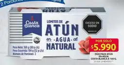 Ara Costa - lomitos de atun en agua al natural oferta