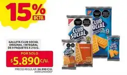 Ara Club social - galleta club social original / integral oferta