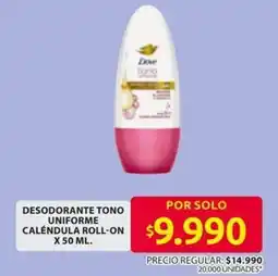 Ara Dove desodorante tono uniforme caléndula roll-on oferta