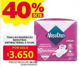 Ara Nosotras toallas higienicas antibacterial oferta