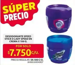 Ara Speed stick desodorante en crema oferta