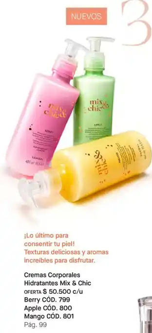 Cremas Corporales Hidratantes Mix & Chic