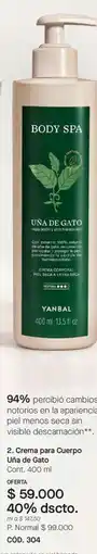 Yanbal Yanbal Crema para Cuerpo Uña de Gato oferta