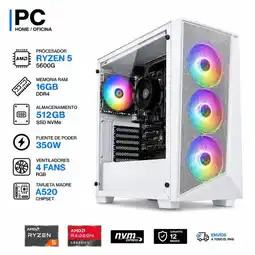 Falabella PC GAMER RYZEN 5 5600GT - RAM 16GB - SSD 512GB - BOARD A520 - FUENTE 350W oferta