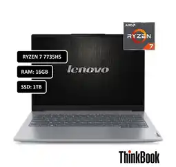 Falabella PORTATIL THINKBOOK RYZEN 7 7735HS RAM 16GB DDR5 / SSD 1TB M.2/ WIN11 PRO/14 PULGADAS oferta