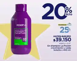 FarmaTodo Pocion+ shampoo estimulante crecimiento y control caida oferta