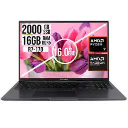 Falabella Portatil Vivobook 16 Amd Ryzen 7 170 Ram 16GB SSD 2TB LCD Wuxga Fhd 16 oferta
