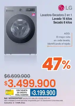 Ktronix Lg lavadora-secadora 2 en 1 oferta