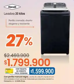 Ktronix Haceb lavadora 20 kilos oferta