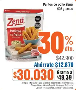 Alkosto Zenu palitos de pollo oferta