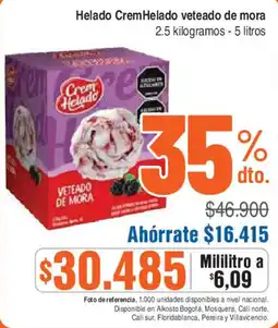 Alkosto Crem Helado veteado de mora oferta