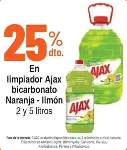 Alkosto Ajax limpiador bicarbonato Naranja - limón oferta