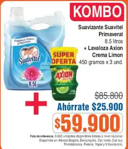 Alkosto Suavitel Primaveral + Axion Crema Limon oferta