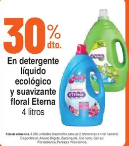 Alkosto Eterna detergente líquido ecológico y suavizante floral oferta