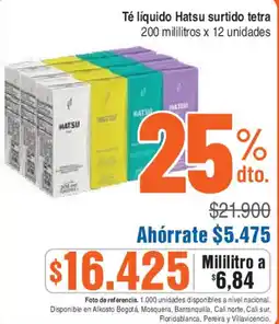 Alkosto Té líquido Hatsu oferta