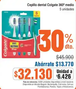 Alkosto Cepillo dental Colgate 360° medio oferta