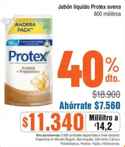 Alkosto Protex jabón líquido avena oferta
