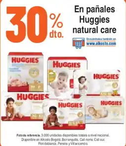 Alkosto Huggies pañales natural care oferta