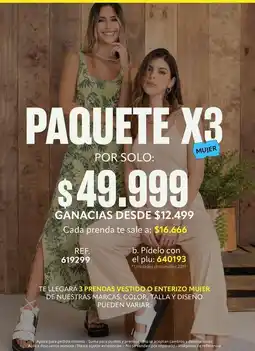 Pacífika Enterizo - paquete x3 oferta