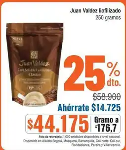 Alkosto Juan valdez café - café soluble clásico liofilizado oferta