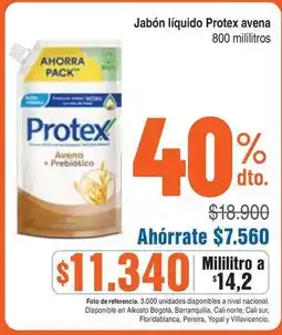 Alkosto Protex - jabón líquido avena oferta