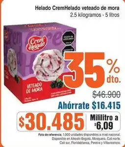 Alkosto Nacional - helado cremhelado vetede de mora oferta