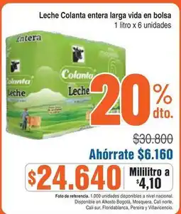Alkosto Colanta - leche entera larga vida oferta