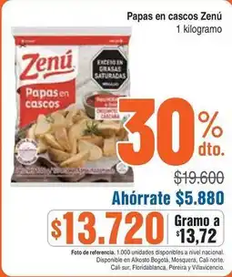 Alkosto Zenú - papas en cascos oferta