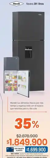 Alkosto Mabe - nevera 201 litros oferta