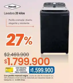 Alkosto Haceb - lavadora 20 kilos oferta