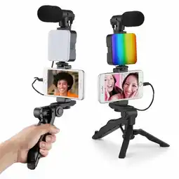 Falabella Kit Trípode Para Celular Luz LED RGB Micrófono Reducción Ruido Streaming Vlog Grabación oferta