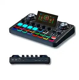 Falabella Consola Mezclador De Sonido Podcast Interfaz Audio Rgb Otg Negro oferta