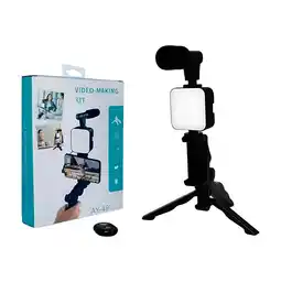Falabella Kit De Vlogging 4 En 1 Trípode Luz Led Micrófono Ay-49 oferta