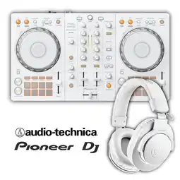 Falabella COMBO Controlador DJ DJ DDJ-FLX4-W Blanco + AUDIFONOS m20x audio technica oferta