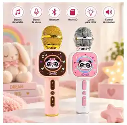 Falabella Micrófono Karaoke Infantil Bluetooth Con Luces Y Efectos De Voz X7 oferta