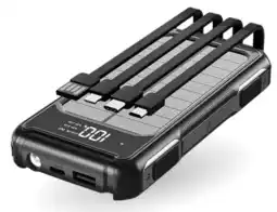 Falabella Power Bank Solar 25.000mah Todo Terreno Cargador Portátil 4 Cables Integrados oferta