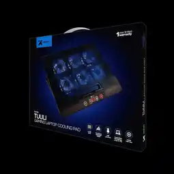 Falabella BASE REFRIGERANTE PARA LAPTOP GAMER HASTA 17 PULGADAS CON 6 VENTILADORES, PANTALLA LCD, RGB, 2 USB oferta