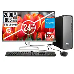 Falabella COMPUTADOR DE ESCRITORIO OMNIDESK SLIM CORE I5-14400 RAM 8GB SSD 2TB FHD 23.8 oferta