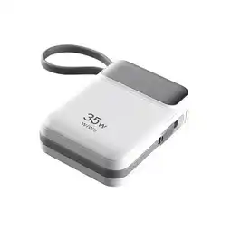 Falabella Power Bank Wi-p036 Blanca 20000mah 35w Carga Rápida Cables Incorporados oferta
