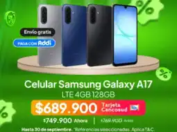 Jumbo Samsung - celular galaxy a17 lte 4gb 128gb oferta
