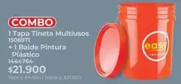 Easy Combo - 1 tapa tineta multiusos + 1 balde pintura plastico oferta