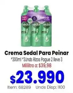 MercaTodo Sedal Crema Para Peinar oferta