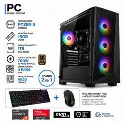 Falabella PC GAMER RYZEN 5 5600GT - RAM 16GB - SSD 512GB - BOARD A520 - FUENTE 700W 80 PLUS oferta
