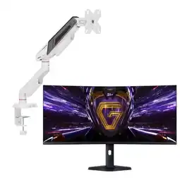 Falabella Combo Monitor Gamer Curvo G34WQi 34 Pulgadas WQHD 180 Hz 1 ms + Brazo TECHGO SPMG-1101 Blanco oferta
