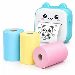 Falabella Papel Térmico Adhesivo Colorido Rollos X3 Etiquetas Impresora oferta