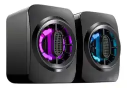 Falabella PARLANTES GAMER RGB MS-054 6W ESTÉREO 2.0 USB 3.5MM AUX 2 PULGADAS PARA PC COMPUTADOR oferta