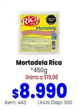 Mercamio Rica mortadela oferta